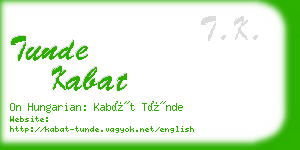 tunde kabat business card